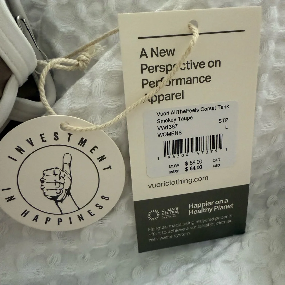 NWT! Vuori Chocolate Brown Leggings and Top Set - Picture 3 of 6